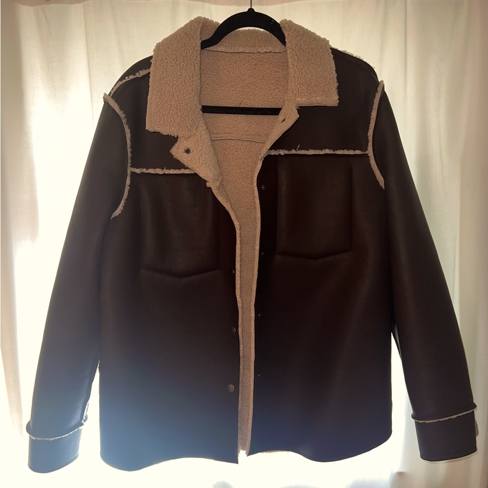 Size M/L Vintage Havana Brown Fur Coat